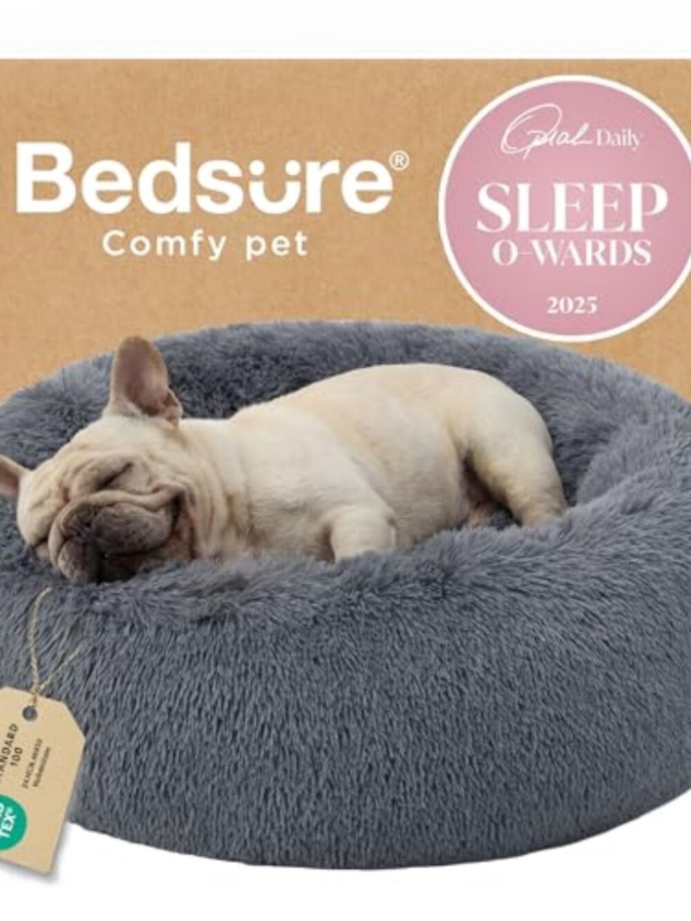 New Calming Dog Bed for Medium Dogs - Donut Washable Medium Pet Bed, 30 inches